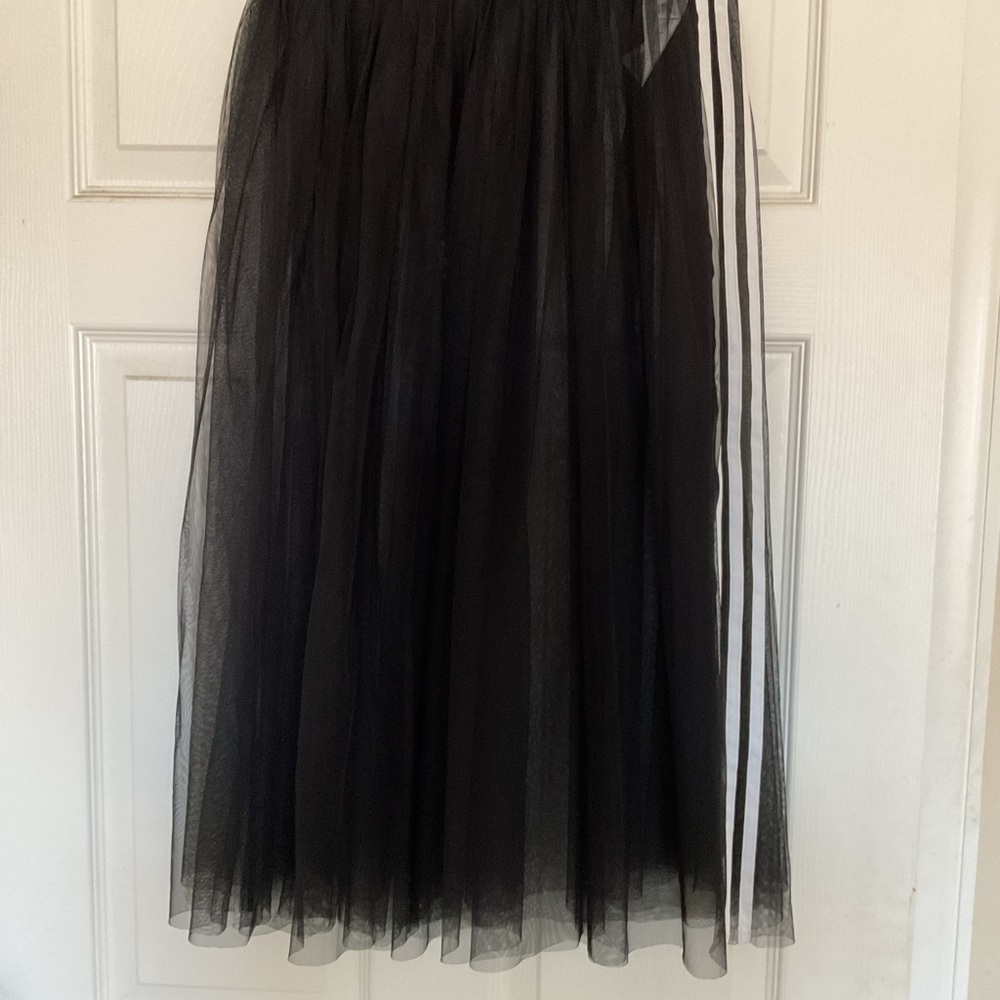 adidas Black A-Line Tulle Skirt